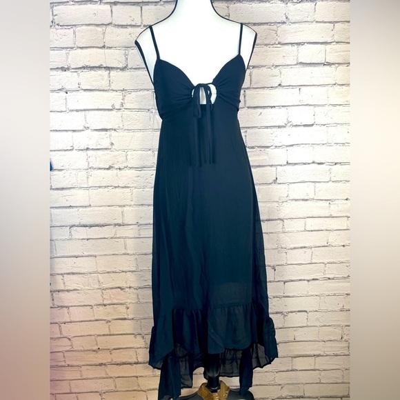 Wild Fable Boho Black Hi Lo Maxi Dress Beach Dress size XS/S NWT - Picture 2 of 15